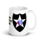 U.S. Army 2nd Infantry Division 15 Ounce White Mug