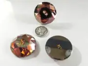 Crystal Copper M-Foil (30mm) Swarovski Crystal Art 3014 Buttons