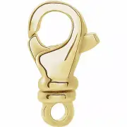 14mm 14k Medium Solid Yellow Gold Swivel Lobster Trigger Clasp Italy
