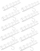 ERINGOGO 10pcs 12 Rotating Coat Rack Clothes Hangers Plastic Sock Drying Rack Velvet Hangers Wall Jewelry Organizer Wall Mounted Closet Belt Storage Colgador De Ropa Plastic White