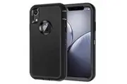 For Apple iPhone XR Case Drop Resistant Defender Tradies Heavy Duty Rugged Shockproof Cover (Black)