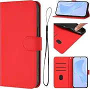 Cover Compatible with Sony Xperia 10 VI 5G,Compatible with Sony Xperia 10 VI 5G Flip Stand Card Slot [PU Leather + Shell] Red