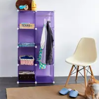 在飛比找momo購物網優惠-【ikloo】魔術空間8格衣櫥組合櫃_附門4片