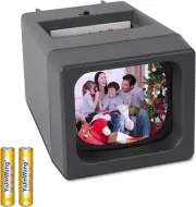 35 Mm Film & Slide Viewer, 2X LED Illuminated Viewing Slide Projector for Old