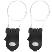 2 Pcs Password Lock for Snowboard Anti-theft Cable Bicycle Retractable