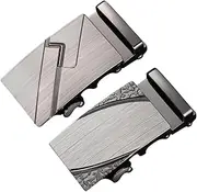 [Frediuo] 2x Mens Belt Buckles Automatic Alloy for Pants Business Suit Apparel Accessories