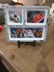 Star Wars Sectional Divided Melamine Plate Force Awakens BB-8 R2D2 Chewbacca Rey