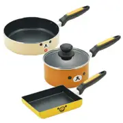 Tamahashi Rilakkuma Frying Pan 3 Piece Set Induction Compatible Aluminum