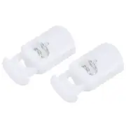 Plastic Cord Locks (0.26" x 0.2")100pcs, Spring End Toggle Stoppers White