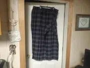 NWT Croft & Barrow Gray Blue Plaid Flannel Lounge Pants Men's 4XB