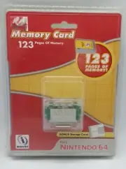 Performance Memory Card & Case for Nintendo 64 System N64 Console 123 Save Pages