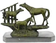 Thoroughbred Family Horses Equestrian Western Art Bronze Marble Sculpture Sale