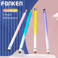在飛比找蝦皮購物優惠-Fonken 2 合 1 通用觸控筆漸變觸控筆橡膠觸控筆頭繪