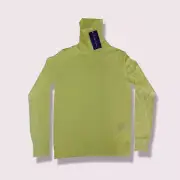 Ralph Lauren Purple Label WOMENS M Yellow 100% Cashmere lightweight Sweater $850