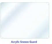 SNEEZE GUARD DIVIDER PROTECTION BARRIER SHIELD CHECKOUT COUNTER 1/16 ACRYLIC