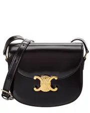CELINE Besace Clea Leather Shoulder Bag