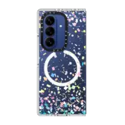 Galaxy Z Fold7 Clear Magnetic Case Pastel Confetti Explosion Transparent