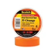 Scotch Vinyl Electrical Color Coding Tape, 35, 3/4 Inches W X 66 Ft L, Orange