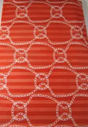 Summer Fun Nautical Ropes Viniyl Tablecloths Red-Orange Asst. Sizes Obl. & Rd.
