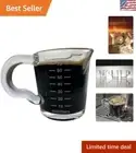 Precision 3 oz Espresso Shot Glass Pitcher for Baristas – Double Spout Design