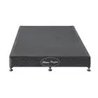 Mattress Base Ensemble Double Size Solid Wooden Slat in Black with Removable Cov