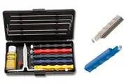 Lansky Deluxe Knife Sharpening System + Medium Serrated Hone + Lansky Super Sapphire Hone Bundle
