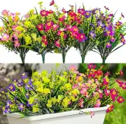 Artificial Flowers for Outdoors, Plastic Decoration, UV Resistant A