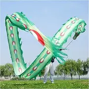 Dragon Dance Chinese Dragon Dance Ribbon for Adult 3D Colorful Dragon Silk-Like Flowy Spinning Dragon Dance Streamers Silk Dragon Dance Outdoor