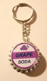 Replica ELLIE BADGE GRAPE SODA BOTTLECAP Keychain! "UP" STICKER BAG included.
