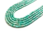 Natural Green Amazonite Heishi Beads Polished Rondelle Disc 4mm Gemstone RD33