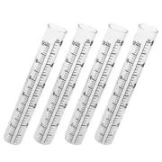 4pcs Rain Measure Gauge Glass Measuring Cup Replacement Rainfall Test Tube 12cm