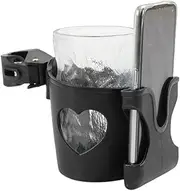 Pram Cup Holder - Versatile Cup Holder with 360° Rotatable Design | Multifunctional Coffee with Phone Holder | Sturdy Water Bottle Holder for Strollers, Bikes, and Wheelchairs