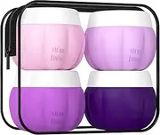 Ruinovate Tsa Travel Containers for Toiletries Leak Proof, Silicone Jars with Lids for Creams, Mini Toiletry Tontainers Tsa Approved, Lotion Travel Size Containers for Toiletries