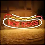 Sign Lamp HOT DOGS Neon Signs USB Powered Hot Dog Neon Lights Suitable For Restaurants Store Decor Glow Sign 16cmx40cm
