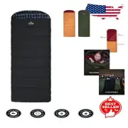 Compressible 0F Degree Sleeping Bag with Dual Layer & Draft Baffles – 1 Person