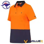 KingGee Womens Workcool Hyperfreeze Spliced Polo Short Sleeve K44735