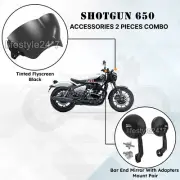 Tinted Flyscreen And Bar End Mirror With Mount Genuine Royal Enfield Shotgun 650