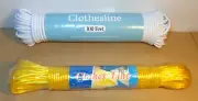 2 UNOPENED PACKAGES OF DURABLE PLASTIC CLOTHES LINE STRING 100 FEET & 65 FEET