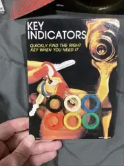 Vintage Key Indicators Plastic Textured Colored Rings 6 In Package