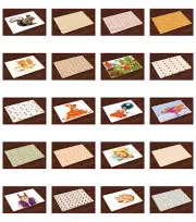 Fabric Place Mats Set of 4 for Dining and Kitchen Table Ambesonne
