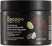 Cocoon Dak Lak Coffee Body Polish with Coconut & Shea Butter. 100% Vegan Exfoliating Scrub for Smooth & Glowing Skins | Reduce Stretch Marks, Acne & Cellulite | 200ml