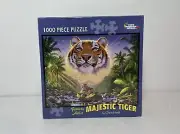 White Mountain 1000 Pc Puzzle Famous Artist Chris Hiett Majestic Tiger 27x20 New