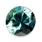 Certified 0.40ct Natural Teal Sapphire VS Clarity 4.19 mm Brilliant Cut Round