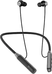 Hmusic Neckband Bluetooth Headphones, 30H Playtime Wireless Headphone, IPX5 Waterproof Sweat Resistant, Semi-in Ear Earbuds, Wireless Earphones for Sports, Running, Gaming (Black)