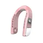 1Set Portable Neck Fan USB Rechargeable Leafless Hanging Fans Cooling Fans C3D3