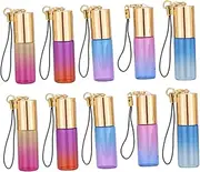 WRITWAA 10Pcs Gradient Roller Bottles for Essential Oils and Perfume Bright Gloss with Strong Sealing Portable Design for Safe Storage and Convenient Use for Travel