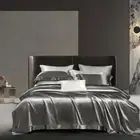 22mm Mulberry Silk Bedding Set 4pcs Duvet Cover Flat Sheet 2 Pillow Cases King