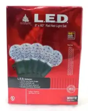 Enchanted Forest LED White Light 8" x 60" Rail Net Light Green Wire NEW