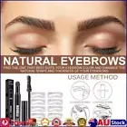 Eyebrow Stamp Shaping Kit Waterproof Powder Eyebrow Stencils (Dark Grey)