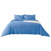 2000TC Bamboo Cooling Quilt Cover Set Comfort Soft Touching All Size Ocean